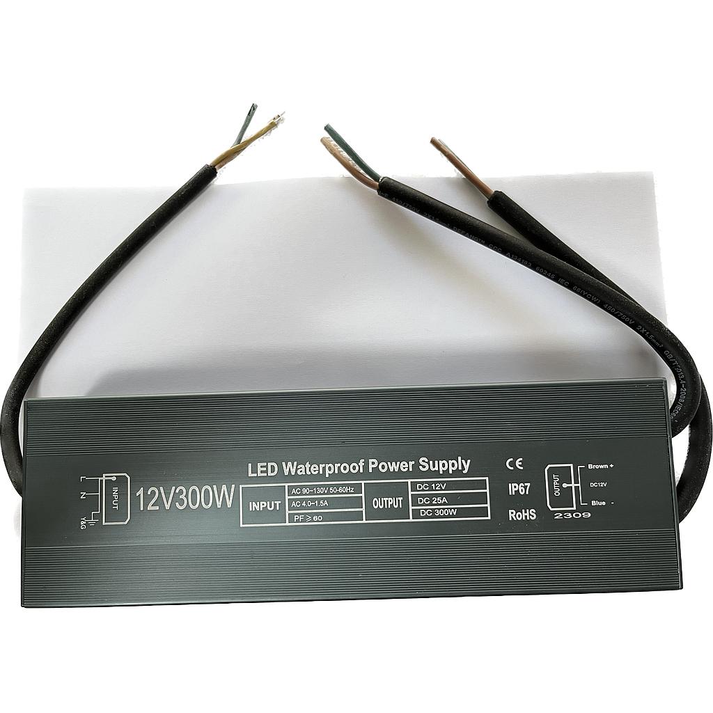 Fuente de alimentación IP67, DC12V/300W/25A